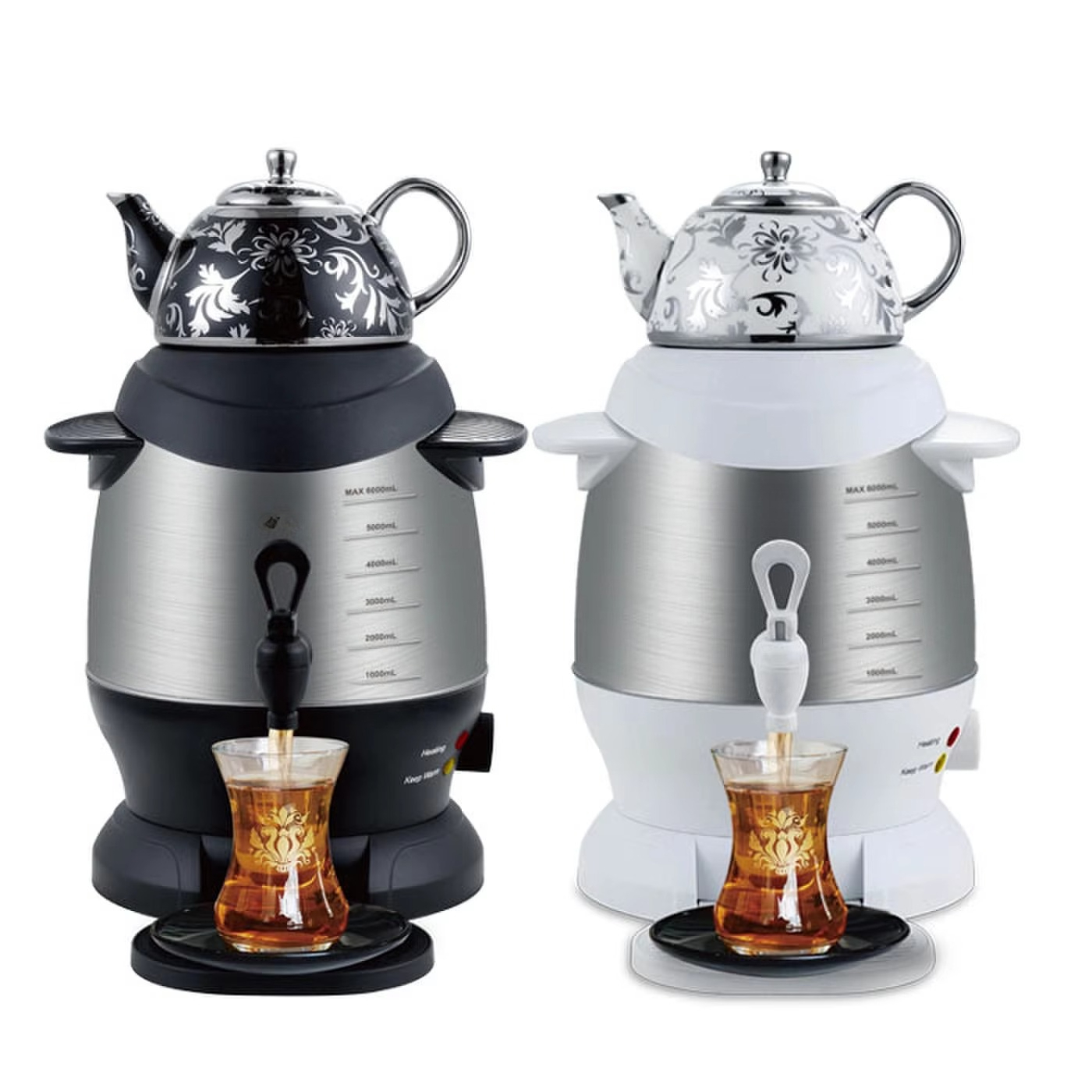 Electric Kettle Temperature Control - Samovar elétrico branco cerâmica esmalte chaleira